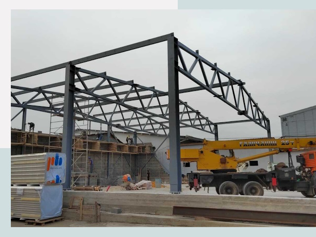 Строительство цехов в Североморске