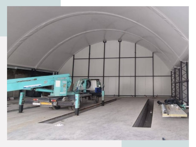 Внутреннее оснащение ангаров в Североморске